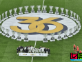皇马 在伯纳乌球场中央展示全部36座 西甲 冠军奖杯