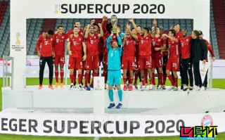 2020年德国超级杯，拜仁3比2战胜多特蒙德豪夺五冠王