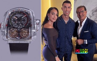 C罗 收到Jacob&Co品牌创始人赠送的价值105万英镑的手表